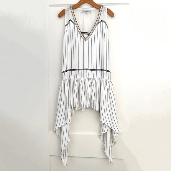 LUG VON SIGA Striped Asymmetrical Tunic Dress Top size 38 - Picture 2 of 11